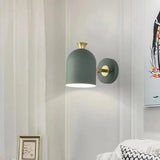 Modern Wall Sconce  Sage Green Metal With Brass Accent - Product detail 4