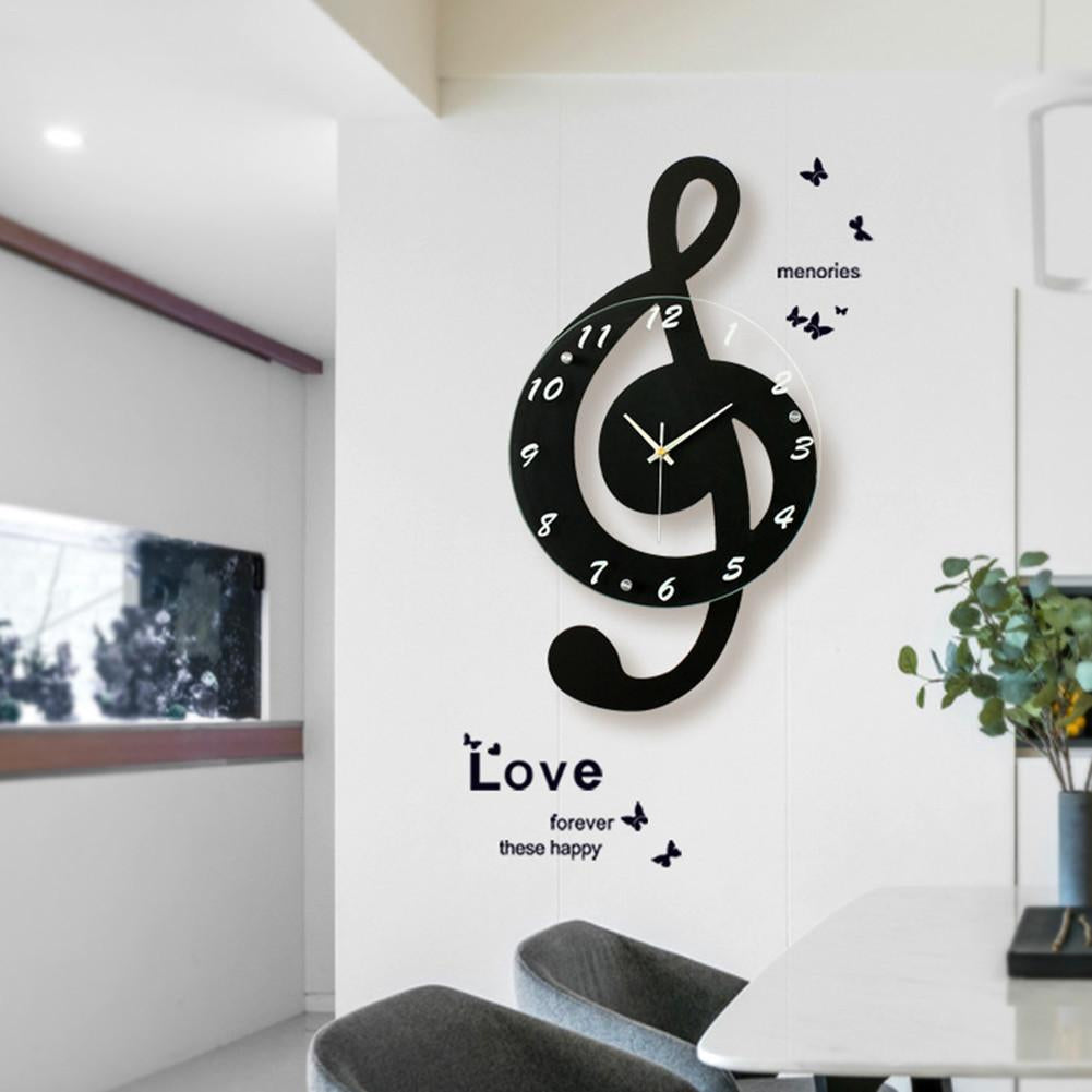 Musical Wall Clock  G-Clef Design With Numbers - Detailed view