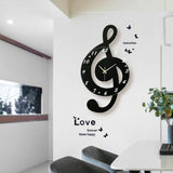 Musical Wall Clock  G-Clef Design With Numbers - Detailed view
