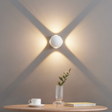 Modern LED Wall Light  Cross Beam Effect White Aluminum - Product detail 6