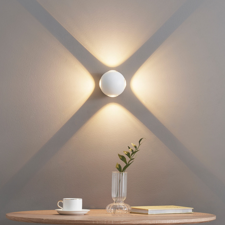 Modern LED Wall Light  Cross Beam Effect White Aluminum - Product detail 6