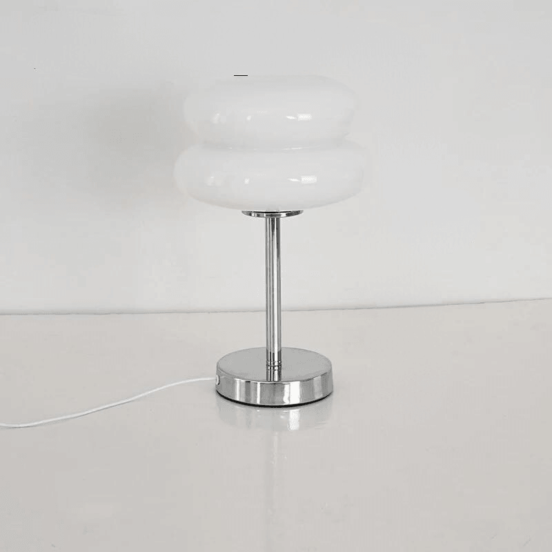 Modern Glass Table Lamp  Pink Double Ring Design - Product detail 7