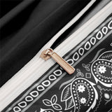 Mandala Cotton Bedding Set  Black Paisley Pattern Design - Product example