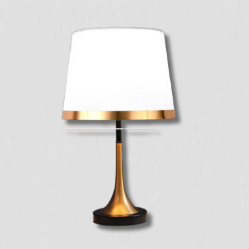 Modern Table Lamp  Black Shade Gold Trim Design - Product detail 7