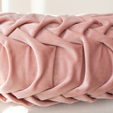Round Velvet Cushion  Pleated Design with Center Button - Product detail 5