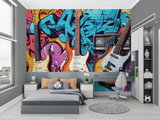 Music Mural Wallpaper | Urban Graffiti Guitar Design
