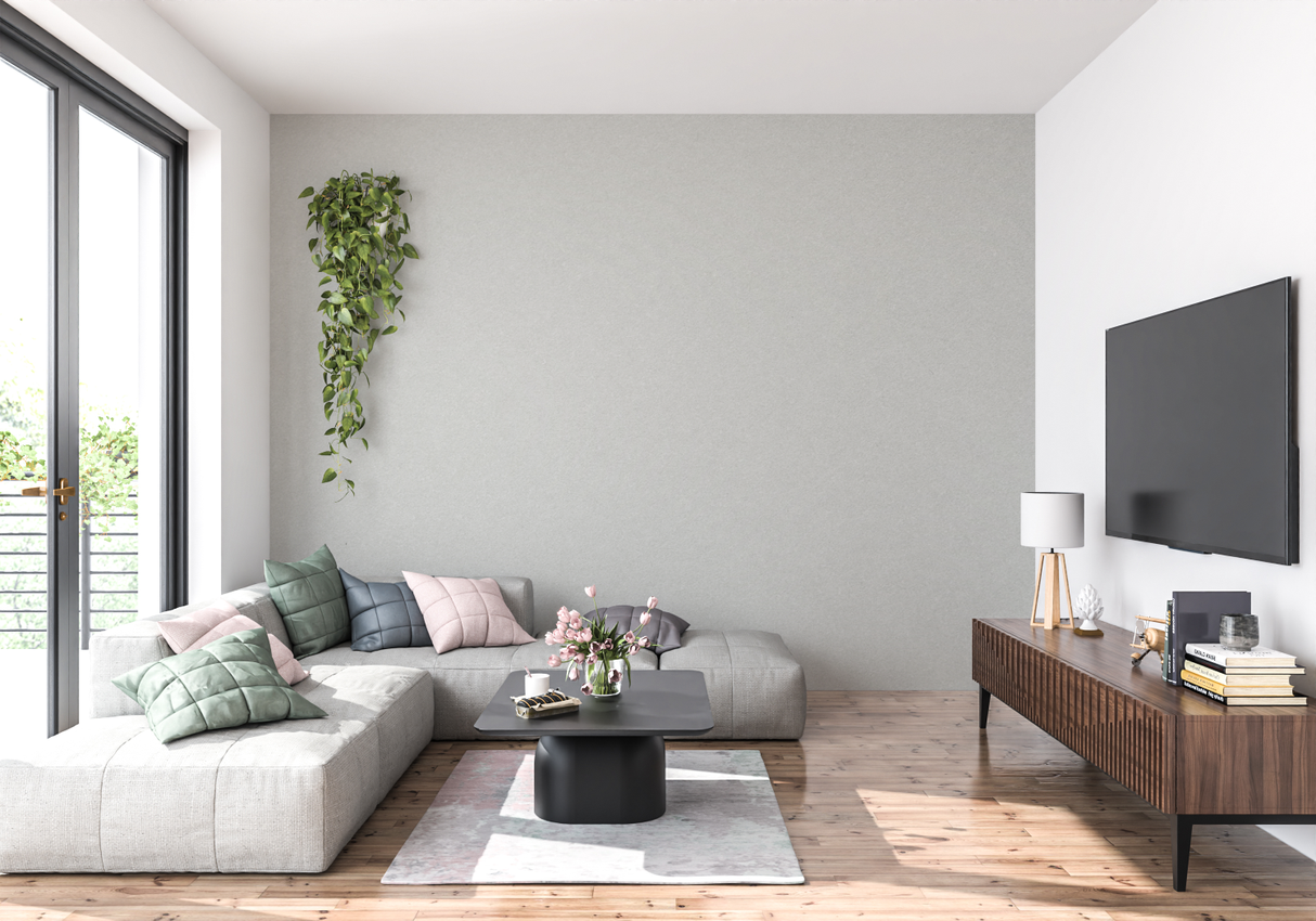 Minimalist Mural Wallpaper | Light Grey Modern Design