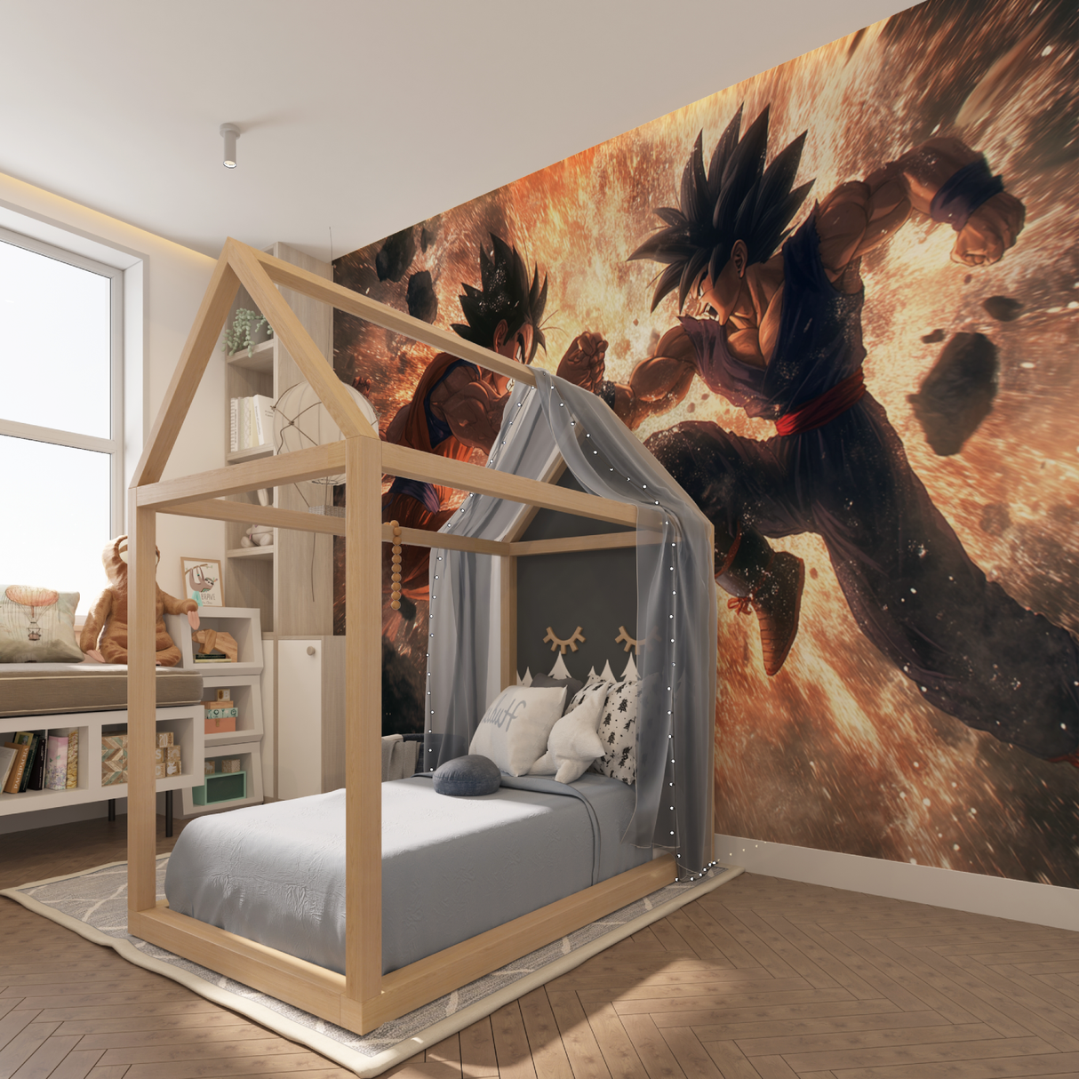 Anime Mural Wallpaper | Dragon Ball Battle Scene