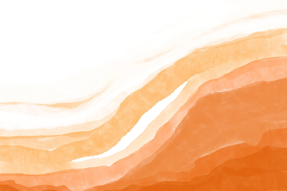 Abstract Mural Wallpaper | Terracotta and Gold Waves