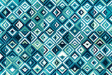 Geometric Mural Wallpaper | Modern Blue Diamond Pattern