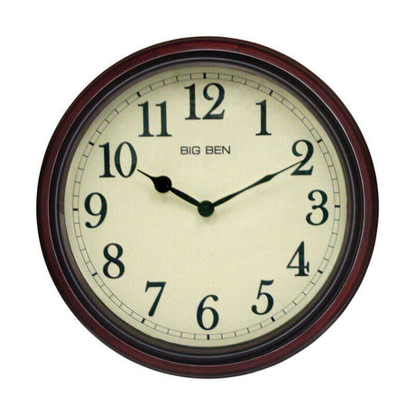 Classic Wall Clock  Brown Wood Frame Design - Product showcase