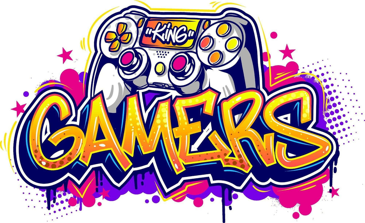 Gaming Mural Wallpaper | Street Art Controller Design