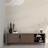 Abstract Mural Wallpaper | Modern Beige Wave Pattern