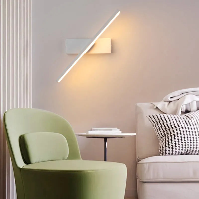 Modern LED Wall Light  Black Gold Rotatable Design - Detailed view