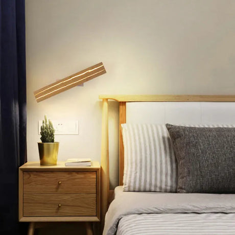 Modern Wall Lamp  Natural Wood Fissure Design - Product showcase