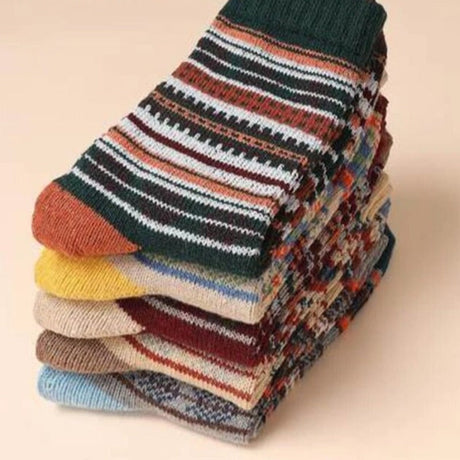 Winter Wool Socks  Nordic Pattern Thermal Blend - Product detail 6