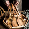 Wooden Kitchen Utensil Set  Handcrafted Teak Cooking Tools - Product showcase