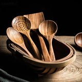 Wooden Kitchen Utensil Set  Handcrafted Teak Cooking Tools - Product detail 5