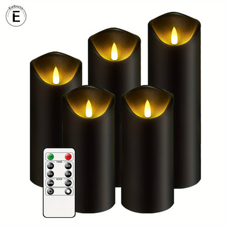 LED Flameless Candles  Black Set with Remote Control - Product detail 7