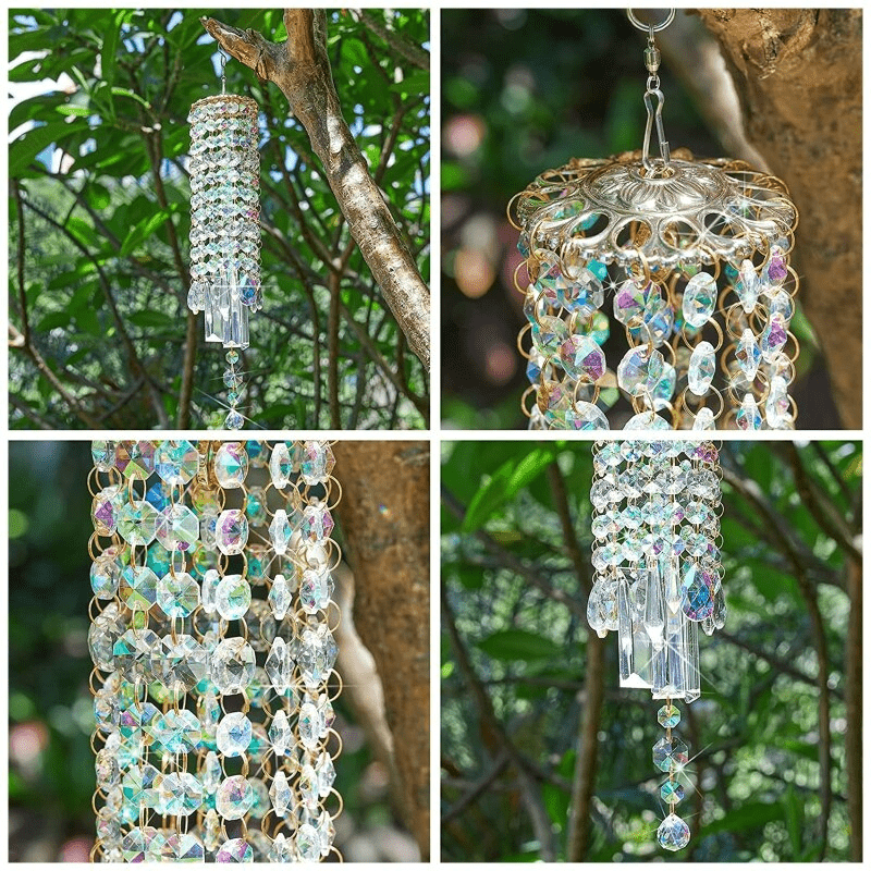 Crystal Garden Wind Chime  Rainbow Prism Suncatcher Design - Product example