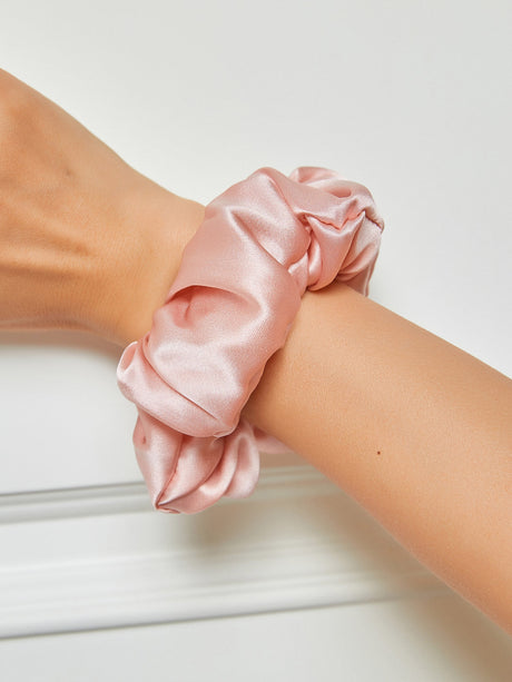 Silk Hair Scrunchie  Premium Mulberry Silk Navy - Product detail 22