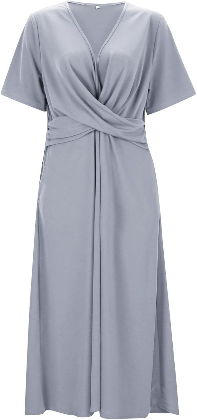 Classic Wrap Dress  V-Neck A-Line Design - Product detail 11
