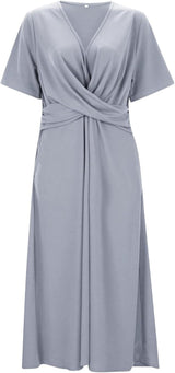 Classic Wrap Dress  V-Neck A-Line Design - Product detail 11