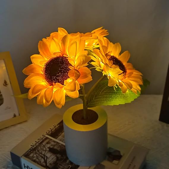 Sunflower Table Lamp  LED Floral Night Light - Product detail 10