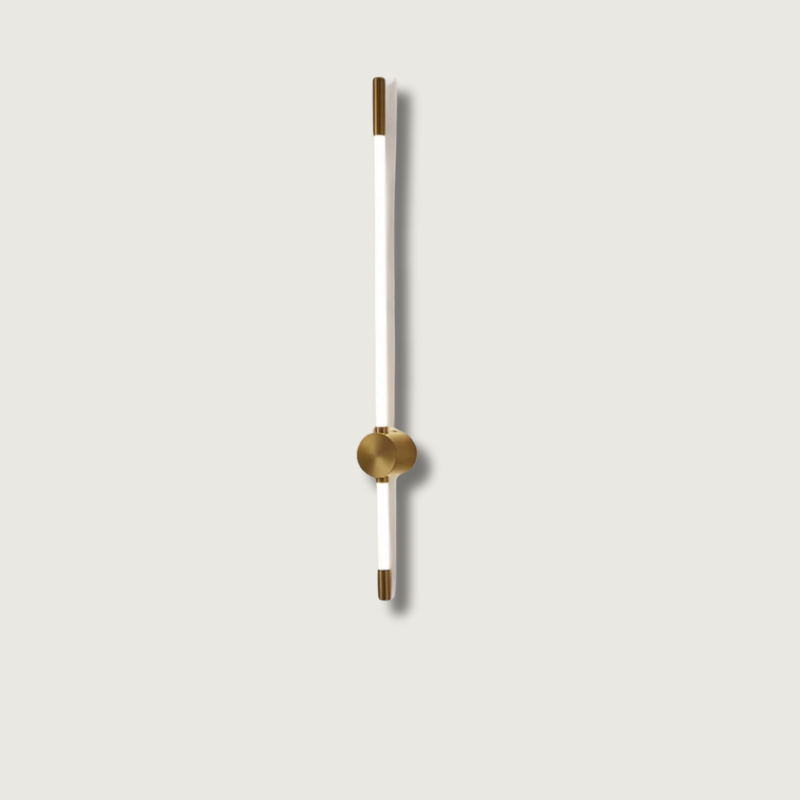 Modern LED Wall Light  Linear Brass and White Design - Product showcase