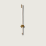 Modern LED Wall Light  Linear Brass and White Design - Product showcase