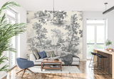 Forest Mural Wallpaper | Vintage Toile de Jouy Scene