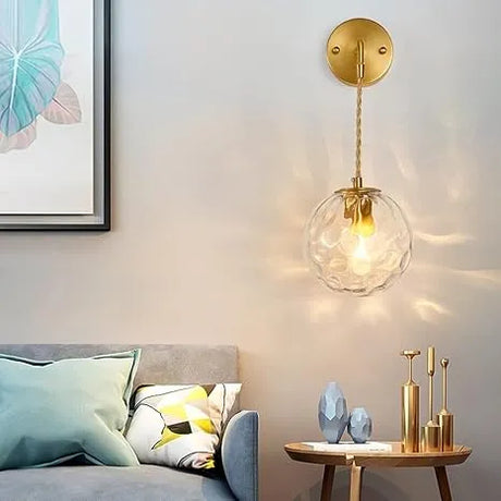 Scandinavian Globe Wall Light  Brass Finish with Adjustable Arm - Product detail 9