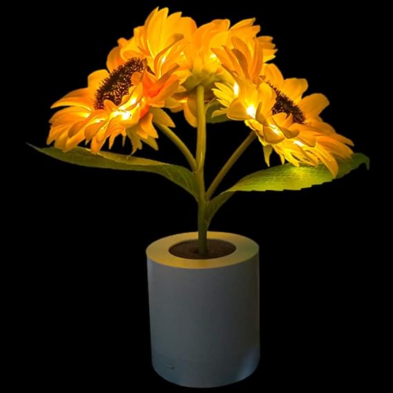 Sunflower Table Lamp  LED Floral Night Light - Product detail 11