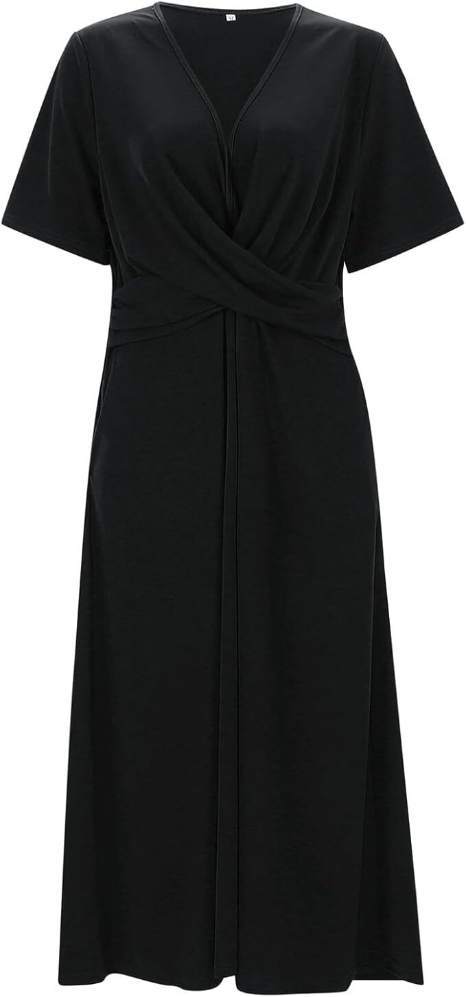 Classic Wrap Dress  V-Neck A-Line Design - Product showcase