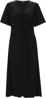 Classic Wrap Dress  V-Neck A-Line Design - Product showcase