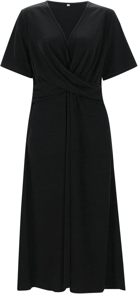 Classic Wrap Dress  V-Neck A-Line Design - Product detail 8