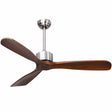 Modern Ceiling Fan  52-Inch Brushed Nickel with Wood Blades - Product showcase