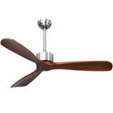 Modern Ceiling Fan  52-Inch Brushed Nickel with Wood Blades - Product showcase