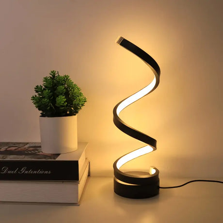 Modern Spiral Table Lamp  LED Touch Dimming Design - Product detail 4