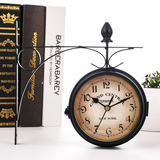 Vintage Station Clock  Double-Sided Metal Design - Product example