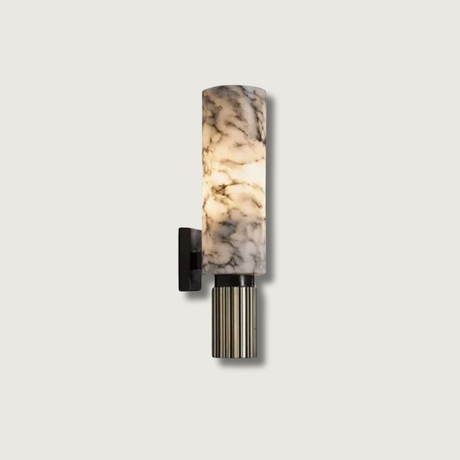 Luxury Marble Wall Lamp  Copper Accent Cylinder Design - Product showcase