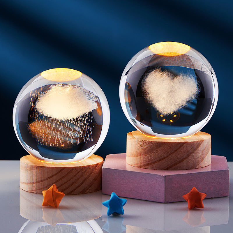 Galaxy LED Night Light  Crystal Ball Universe Design - Product example