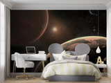 Space Mural Wallpaper | Cosmic Planets and Stars Design
