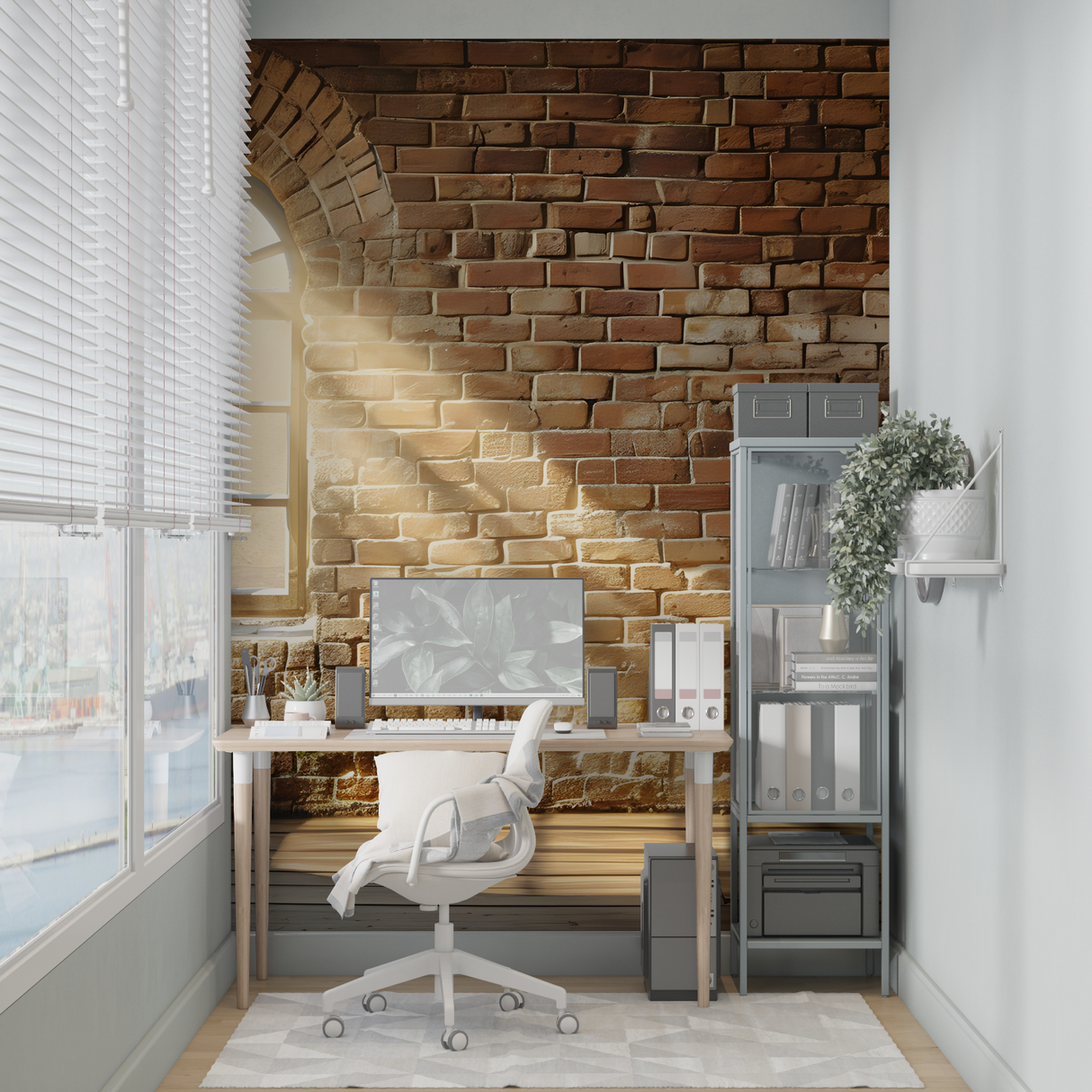 Brick Mural Wallpaper | Industrial Vintage Arch Design