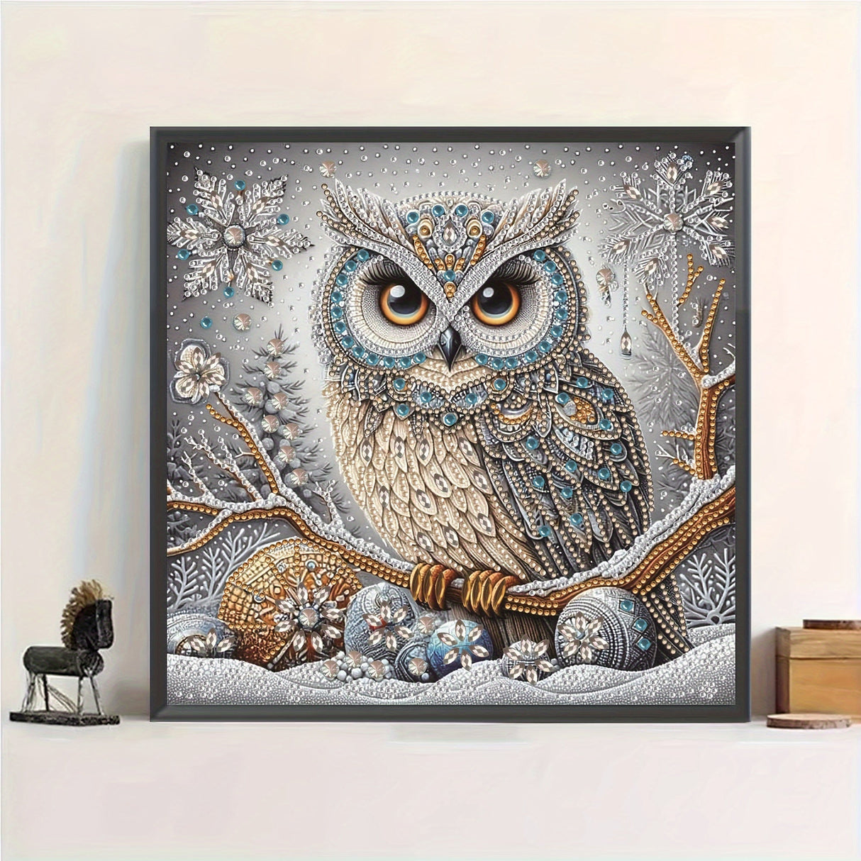 Winter Owl Diamond Art  Crystal Snowflake Design - Product detail 4