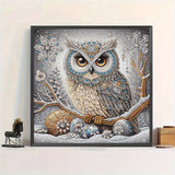 Winter Owl Diamond Art  Crystal Snowflake Design - Product detail 4