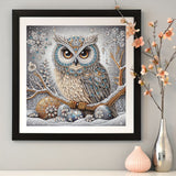 Winter Owl Diamond Art  Crystal Snowflake Design - Product example