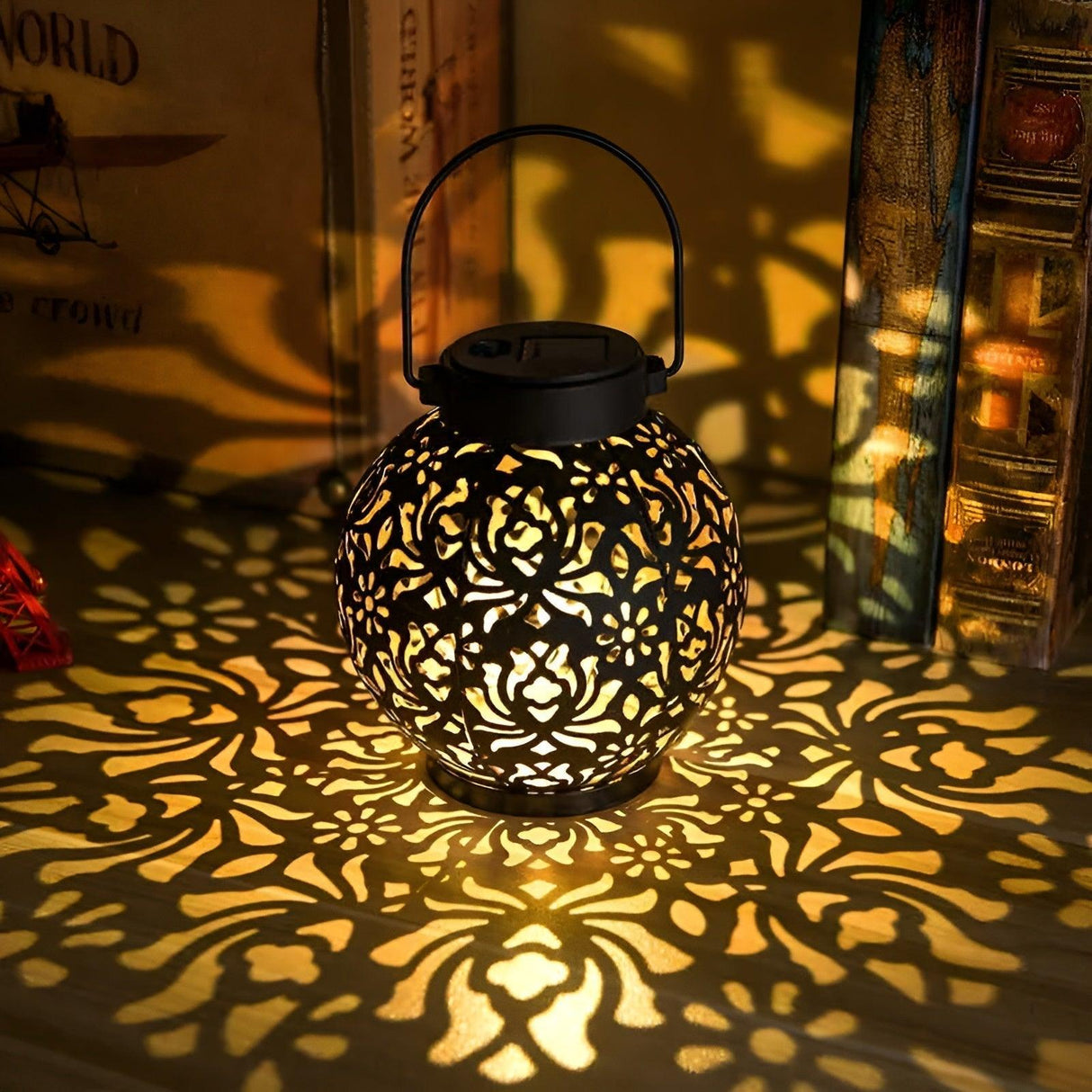 Solar Garden Lantern  Moroccan Pattern LED Light - Product detail 4
