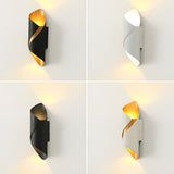 Modern Outdoor Wall Light  Spiral Black Metal Sconce - Product example