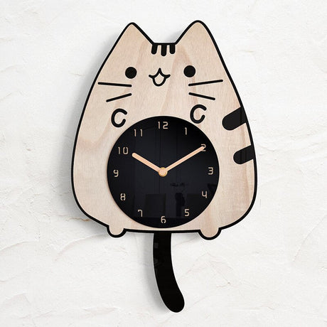 Cat Wall Clock  Swinging Tail Design - Product detail 4